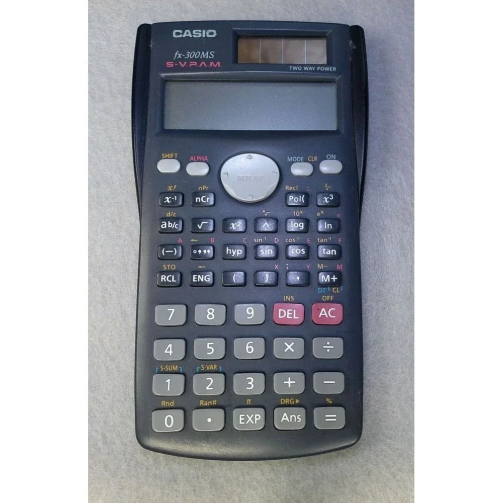 Scientific Calculator Casio Fx-300MS Dual Power Solar Battery Handheld‎